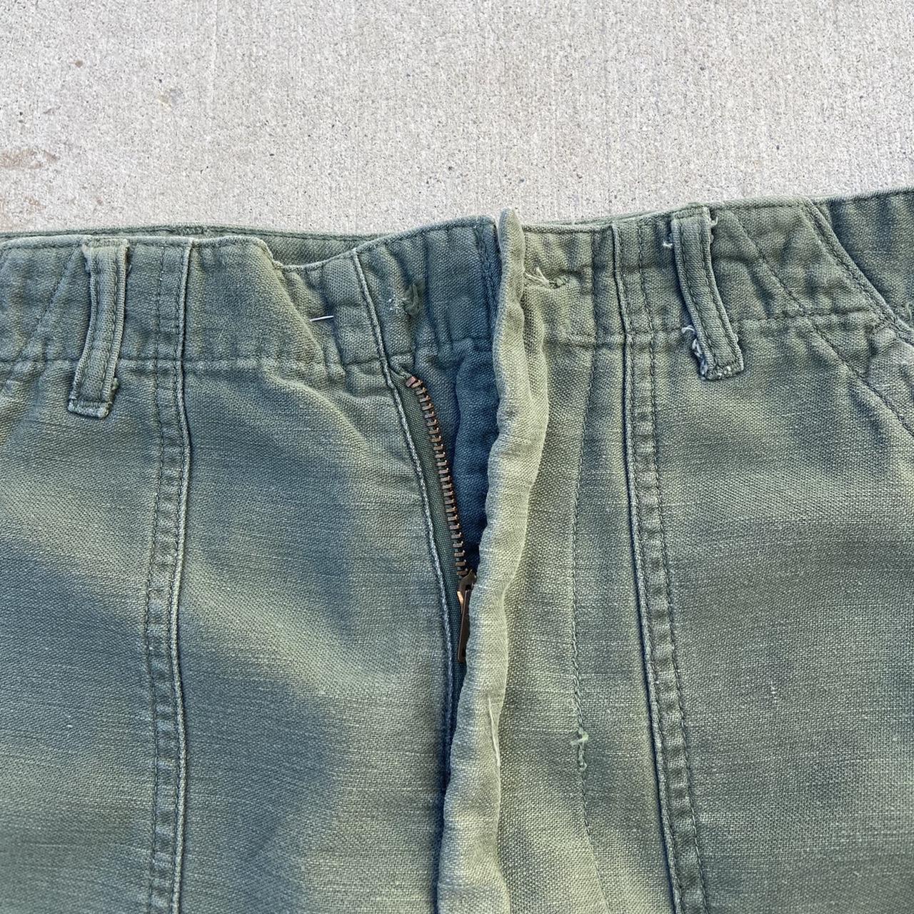 vintage og 107 military fatigue pants green size... Depop