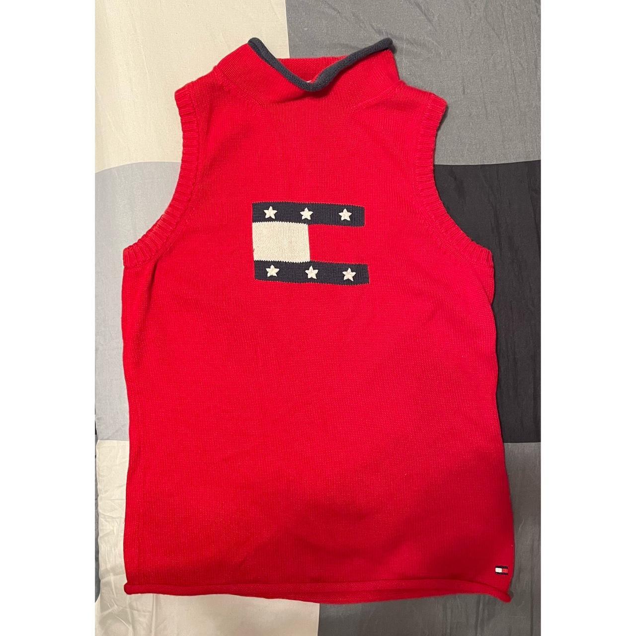 Tommy Hilfiger Women s Red Vest Depop