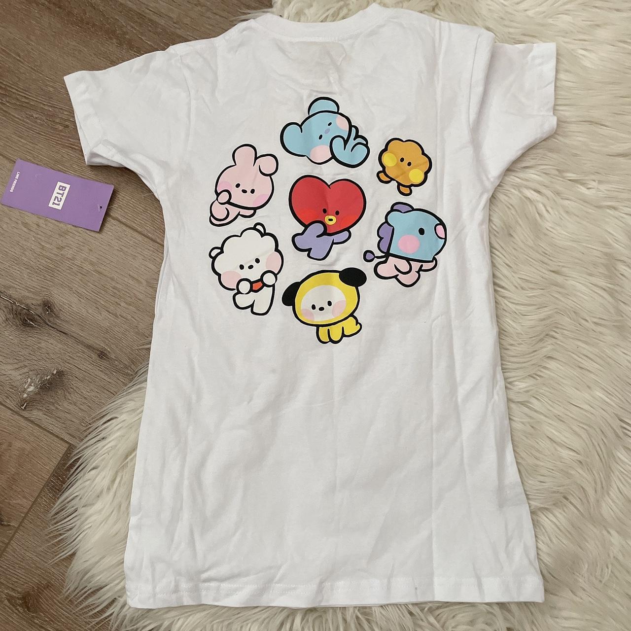 出産祝いなども豊富 kpop bts bt21 white Depop | with new Brand XS size tshirt アイドル