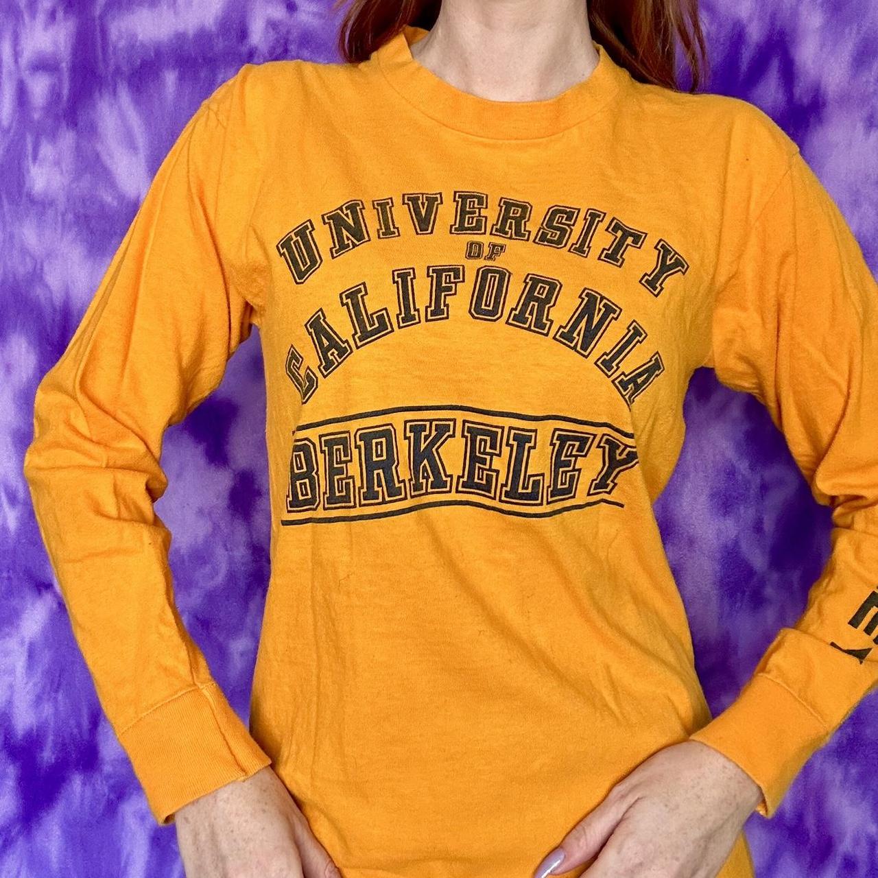 💛 Vtg single stitch bright yellow university of...