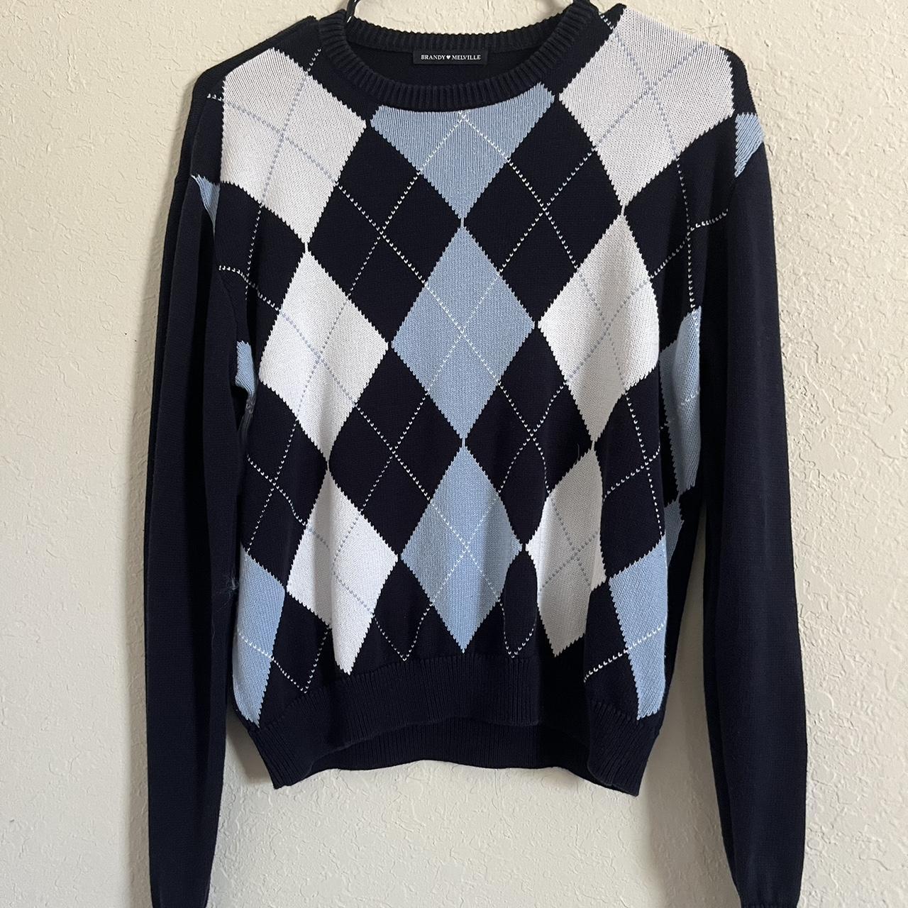 Brandy Melville Women's Navy Jumper | Depop