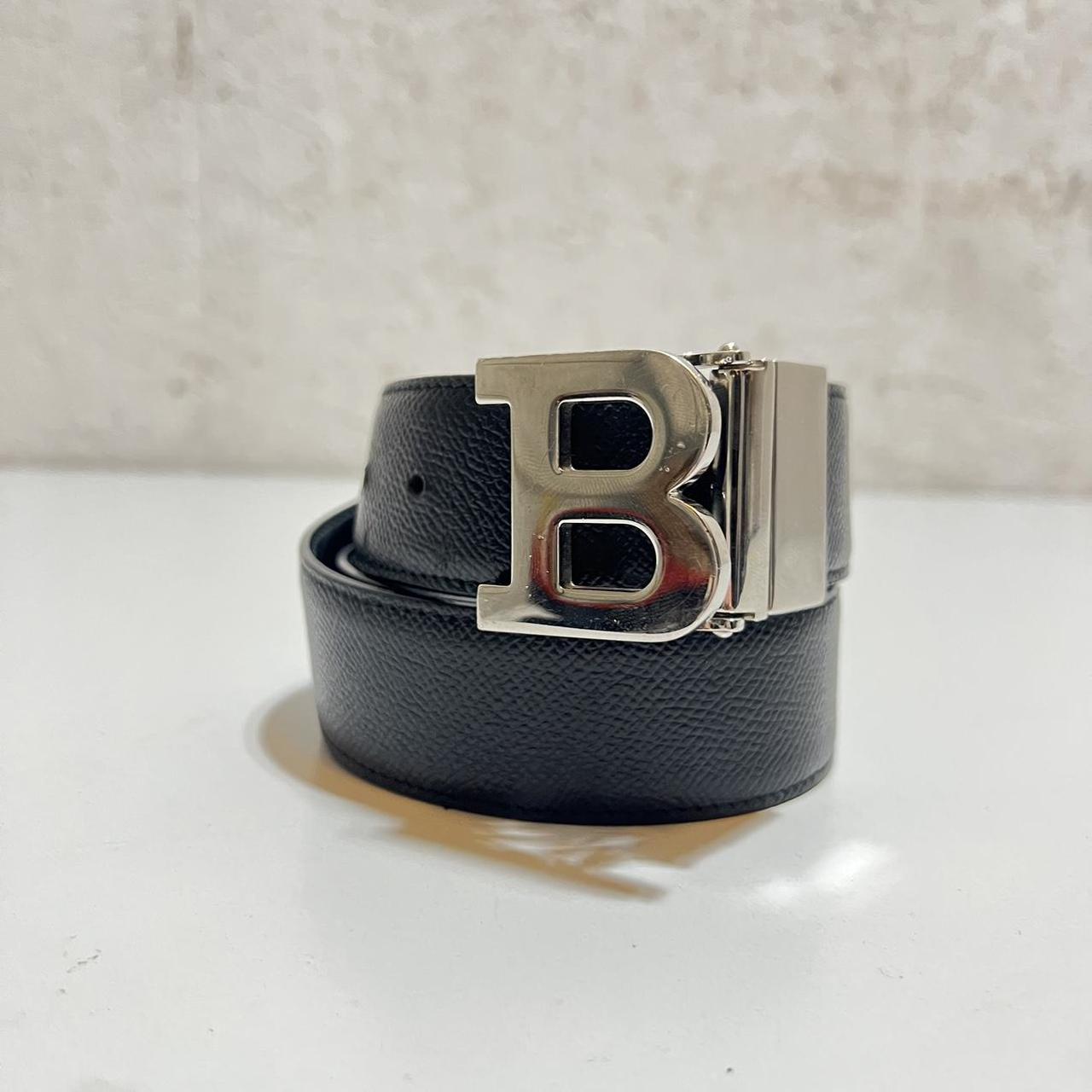 Bally B Logo Belt Size Medium $130 Black... - Depop