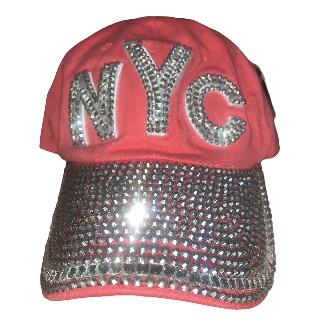 White Nyc Glam Rhinestone Bedazzle New York Hat | NY Hat Women's