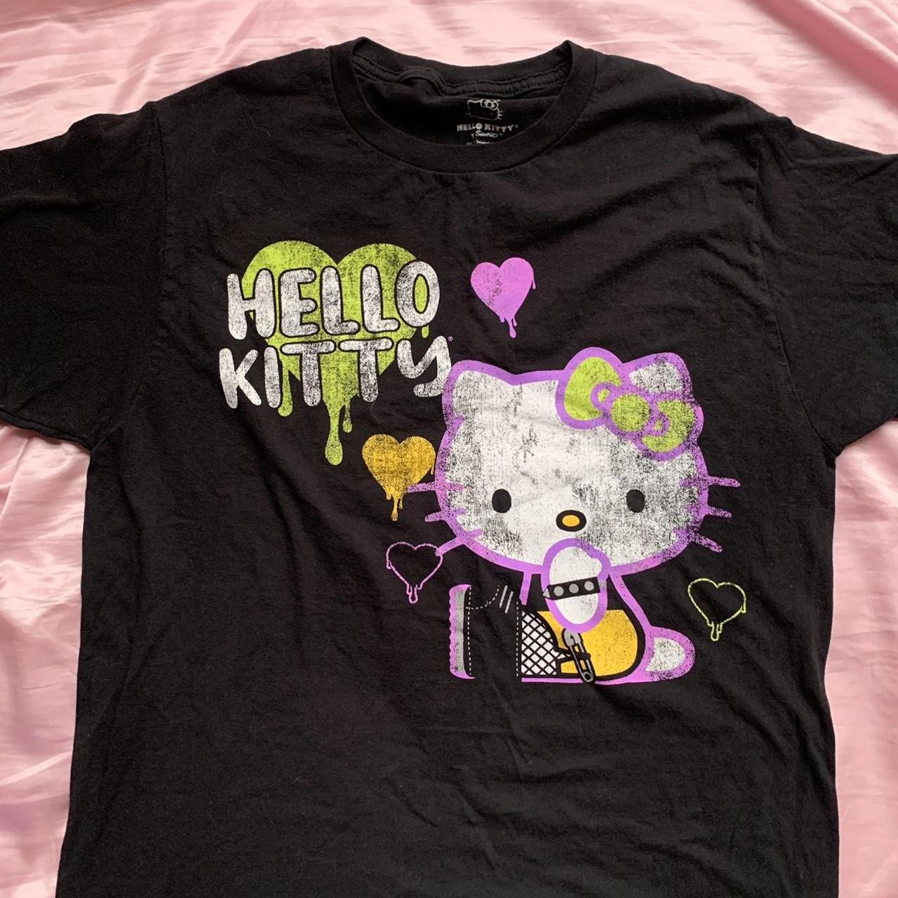 Grunge Hello Kitty T-Shirt 💜 Vintage faded styled... - Depop