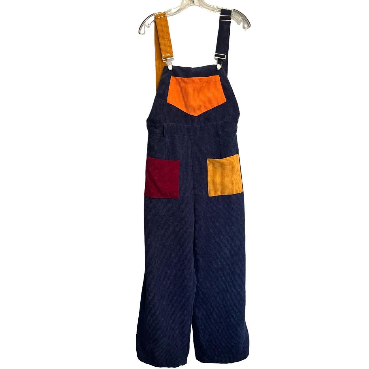 Corduroy Navy Overalls Multicolor Fits 5’6” thru... Depop