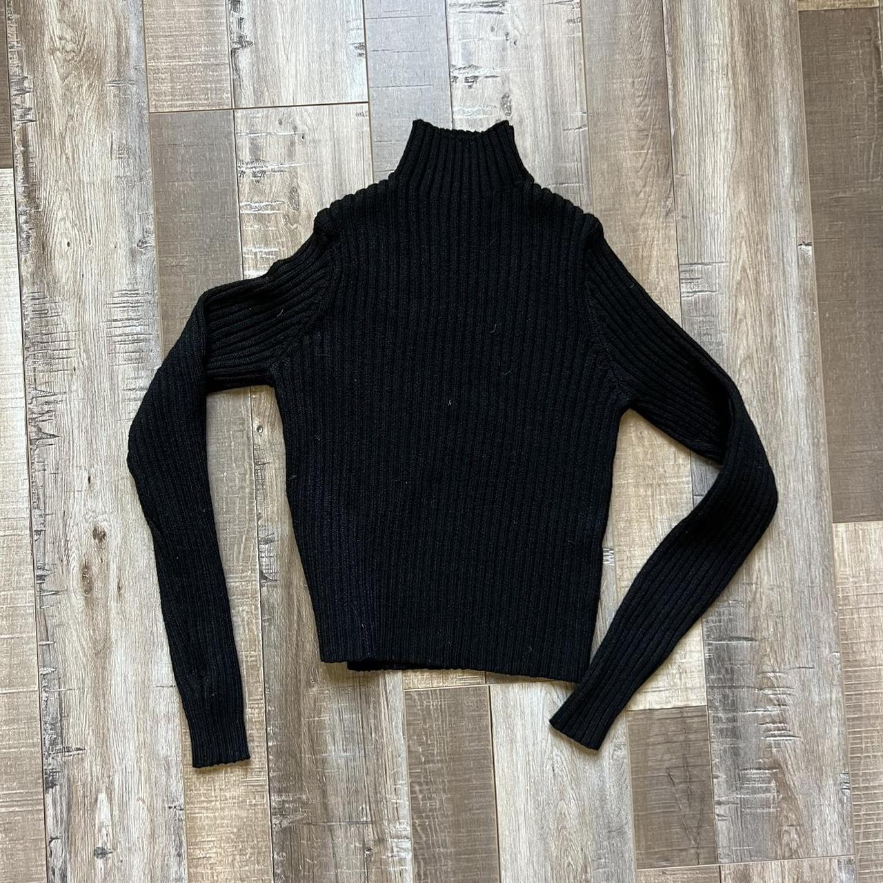 Basic black turtle neck size small -great... - Depop