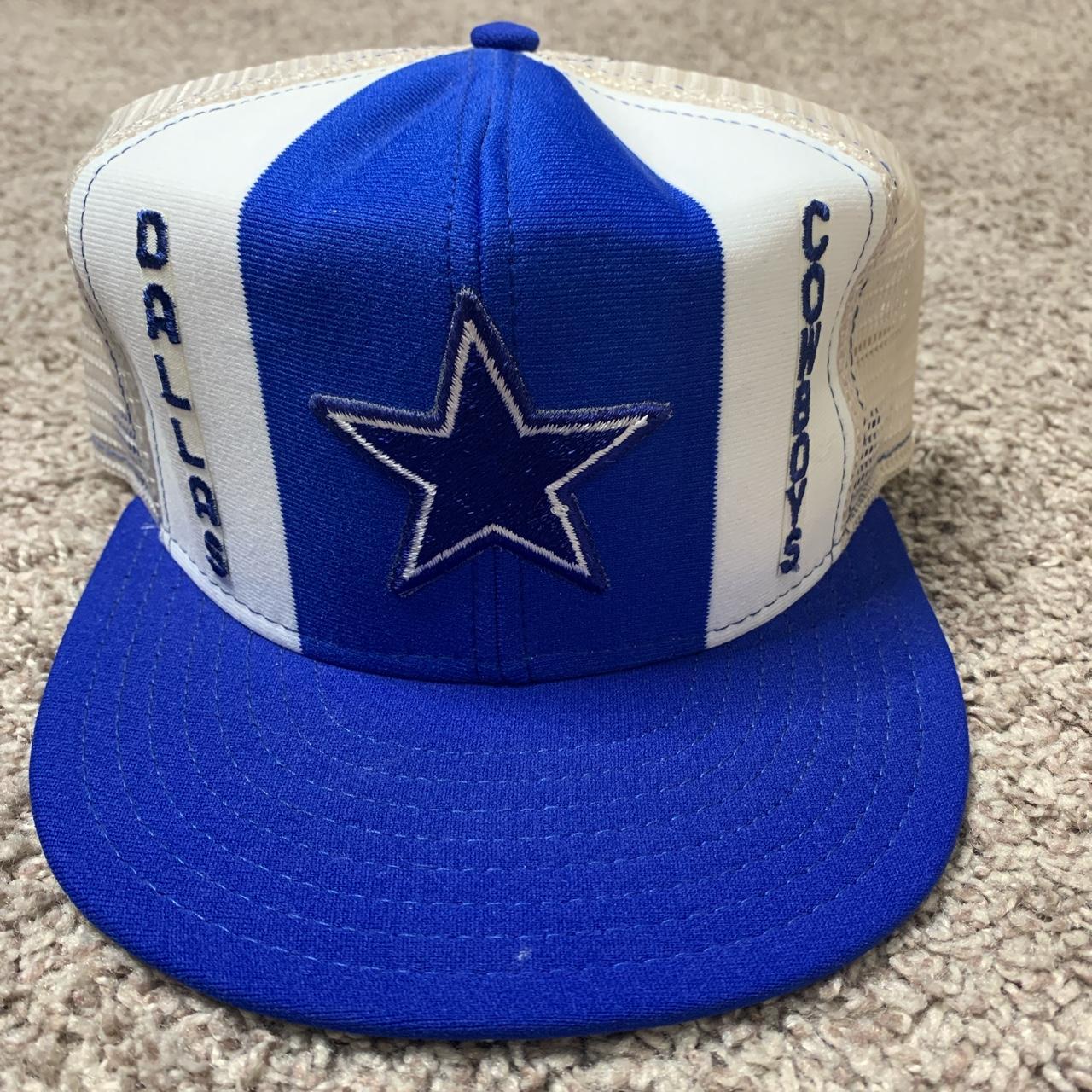 Dallas Cowboys Mens Trucker Hat Navy Snapback - Depop