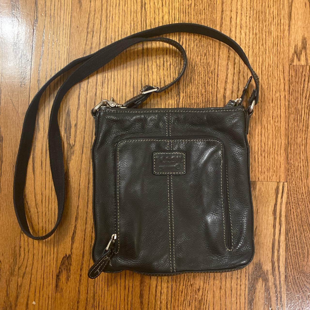 Leather crossbody bag Fossil Black in Leather - 26943476