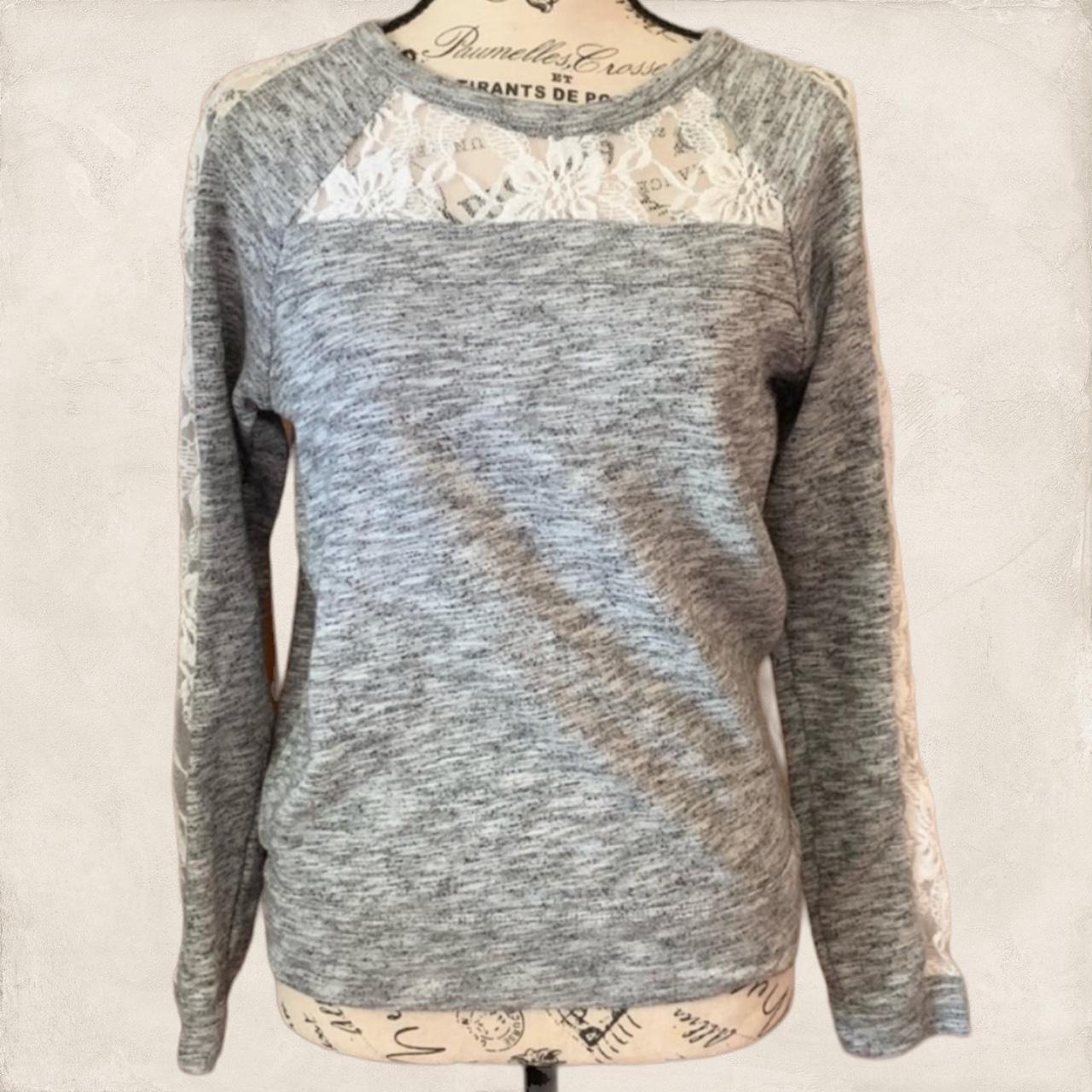 EXPRESS French terry long sleeve top SIZE Depop