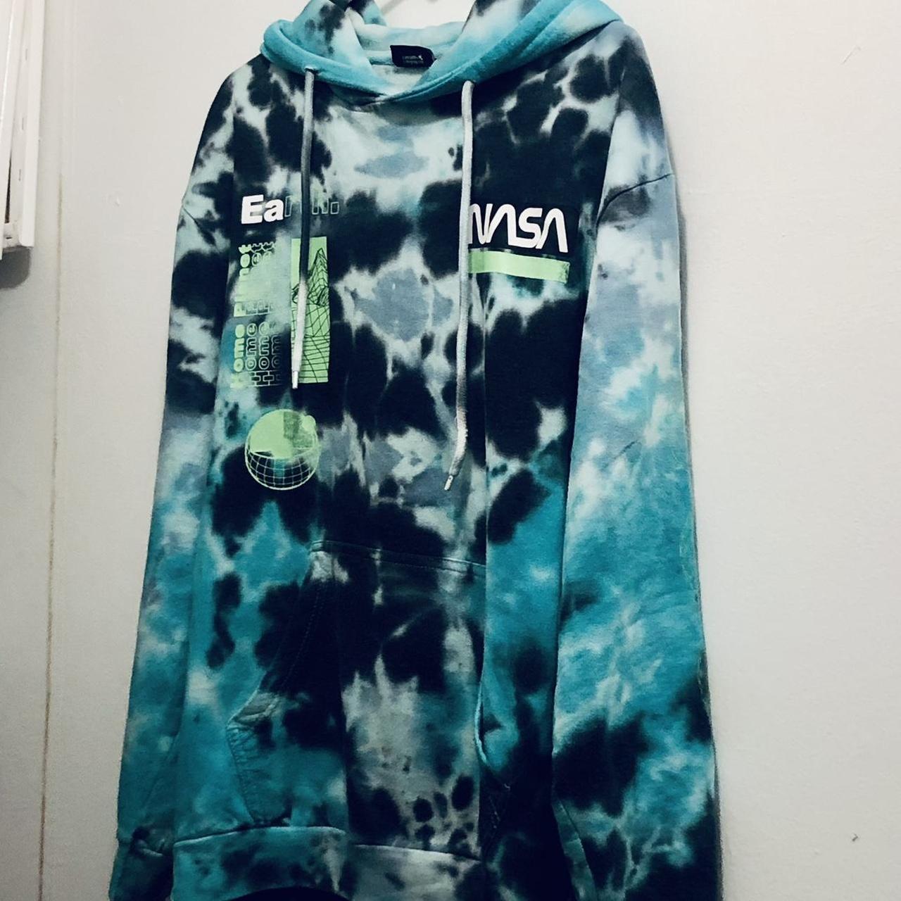 Vintage Tie Dye NASA Graphics Hoodie Pullover Depop