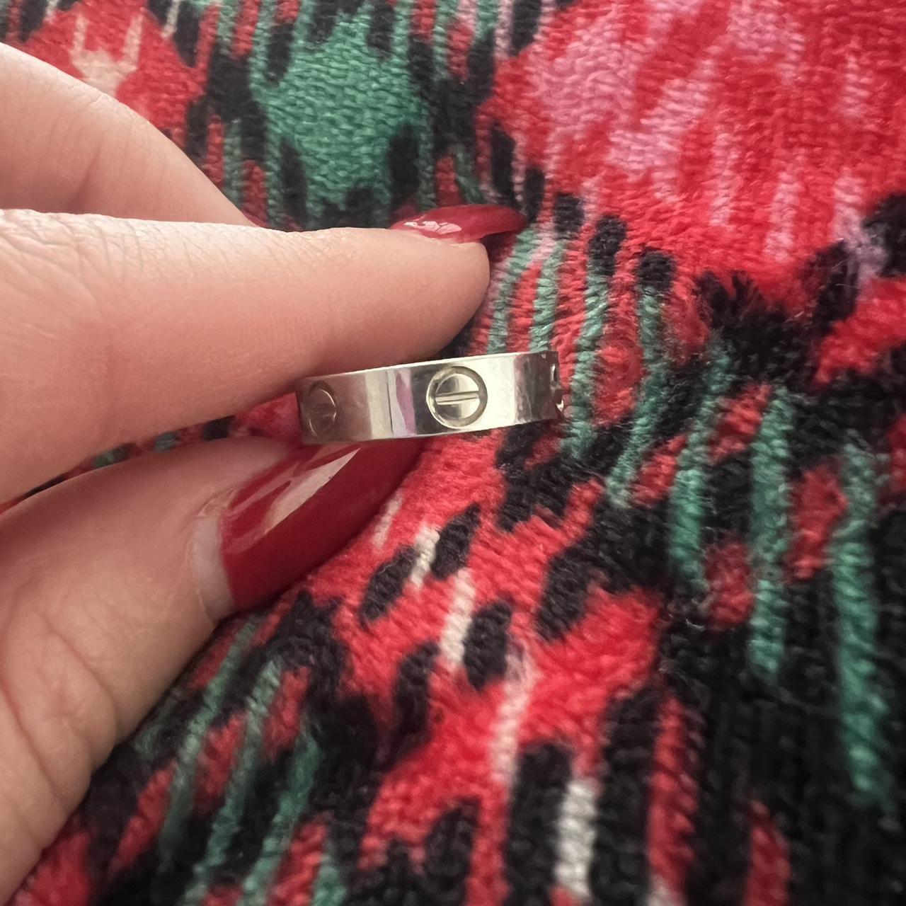 cartier silver love ring size 6 Depop