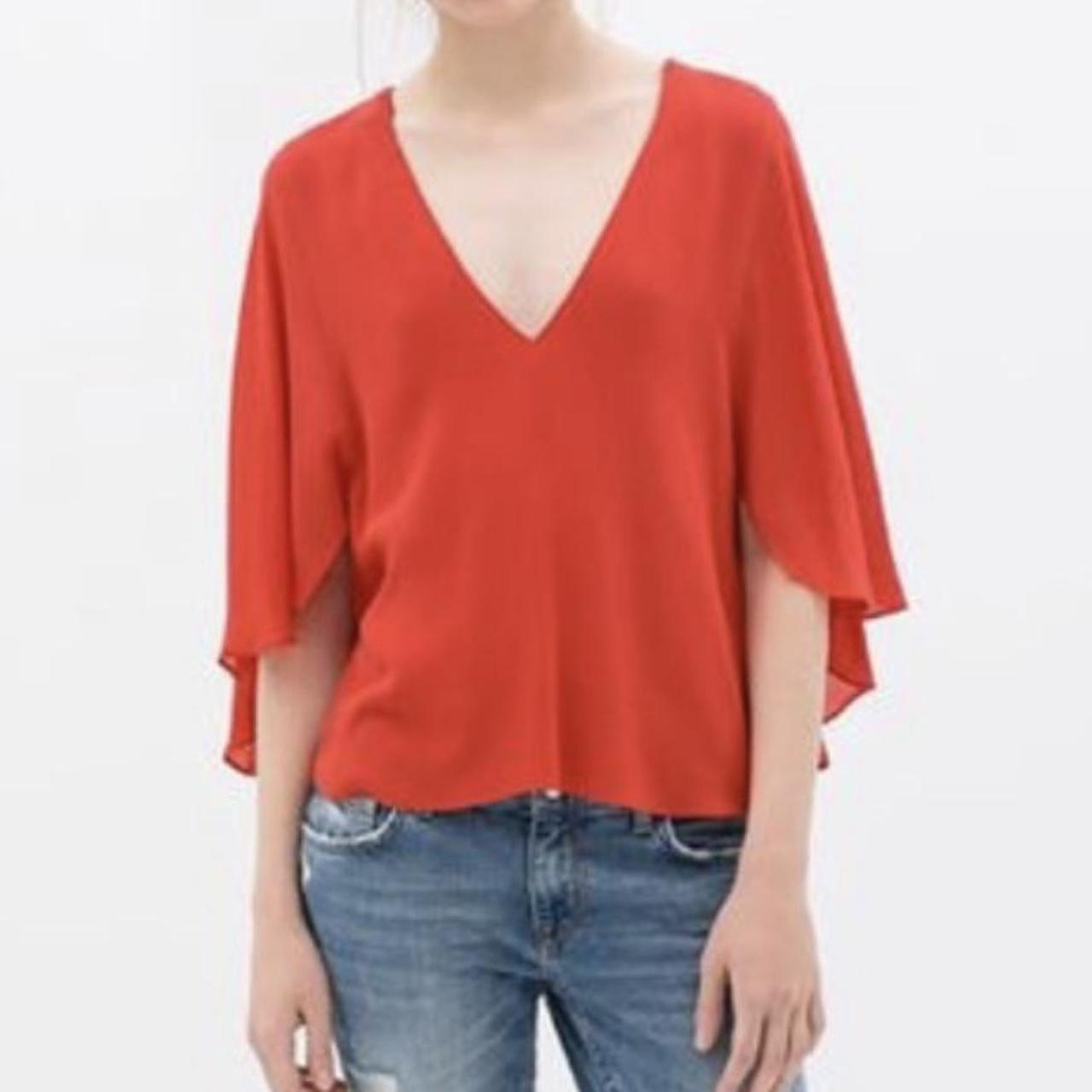 Zara ladies red outlet tops