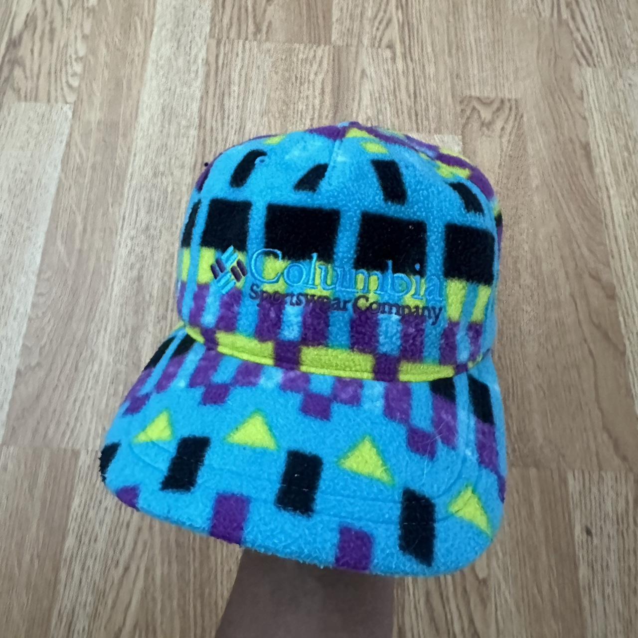 Vintage 90s Columbia fleece flex fit hat, I'm a size... - Depop