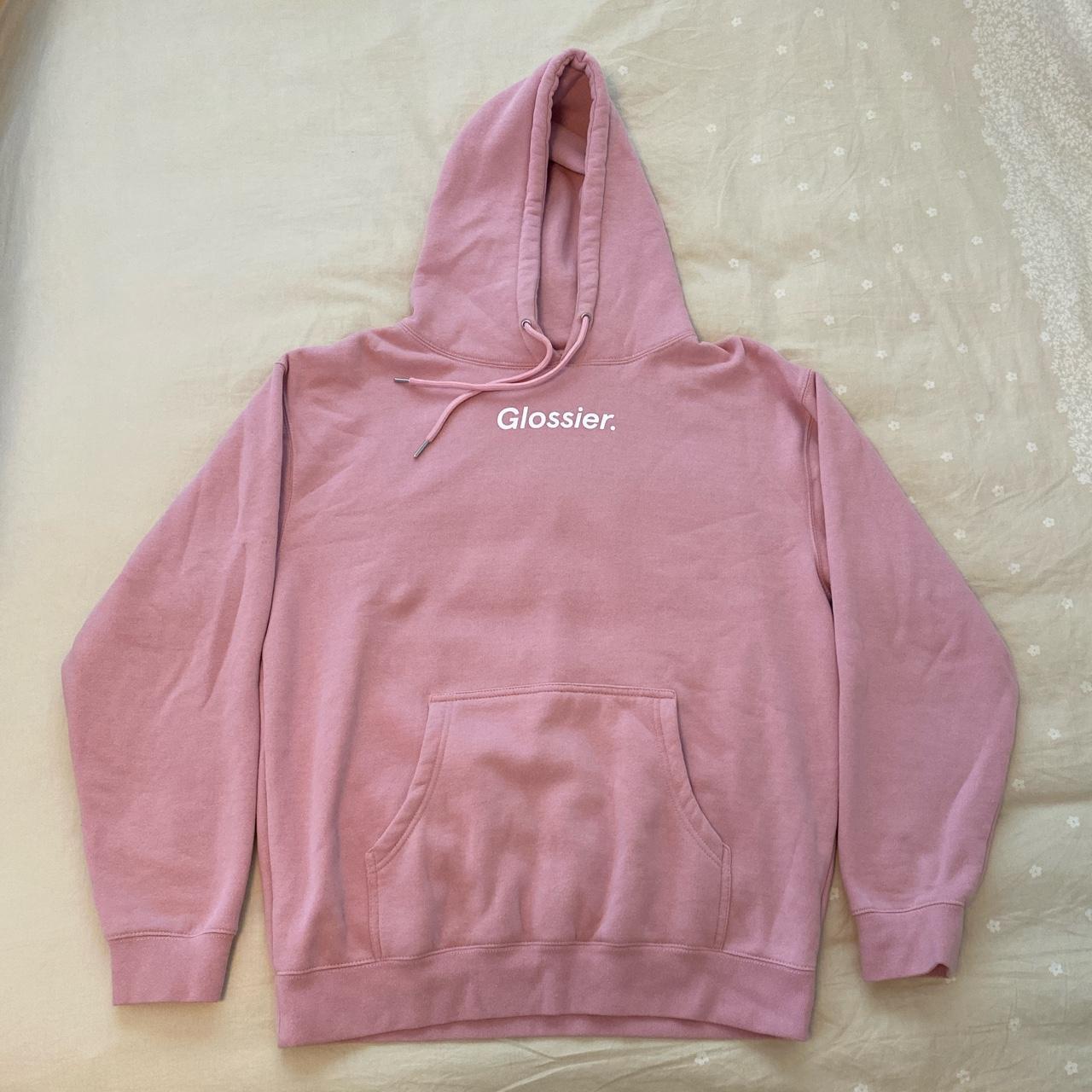 🧂Glossier pink hoodie 🧂Size medium but fits... - Depop