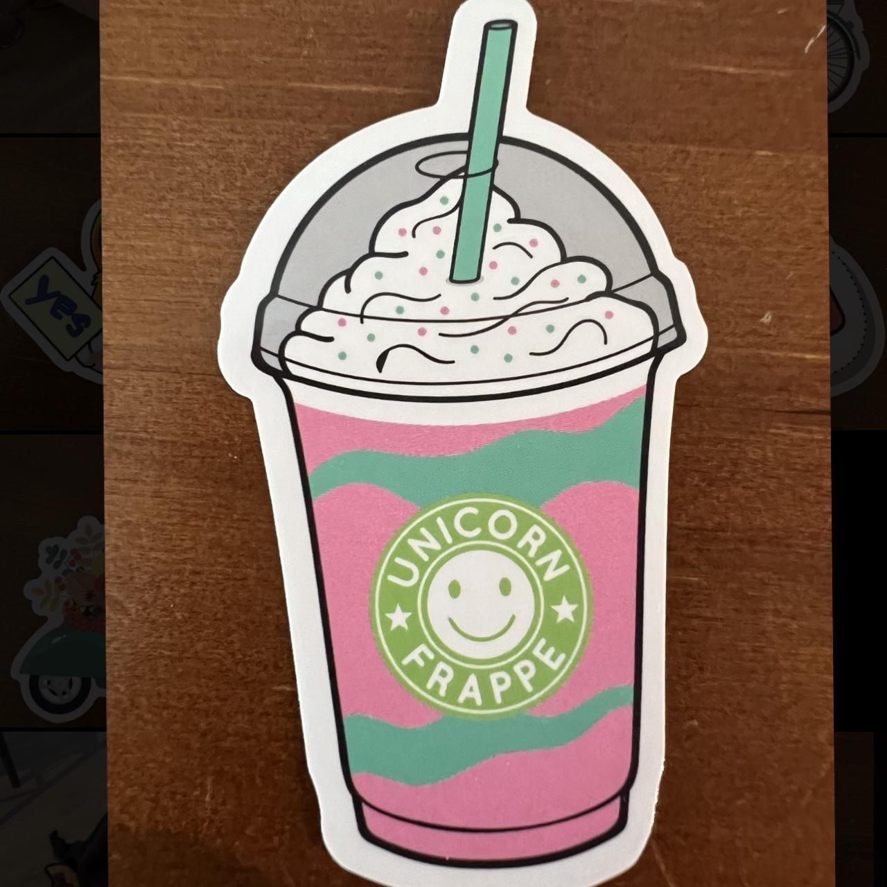 unicorn frappe (Starbucks) sticker buy any 2, get - Depop