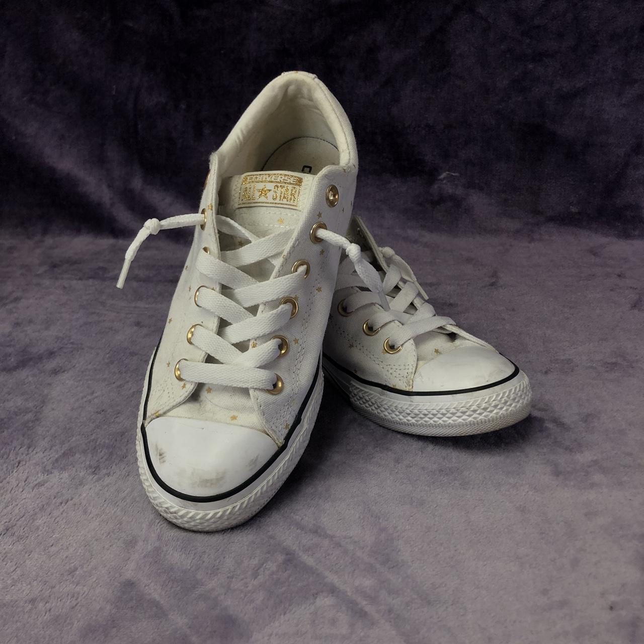 OBO chuck converse low-tops, worn once or... Depop