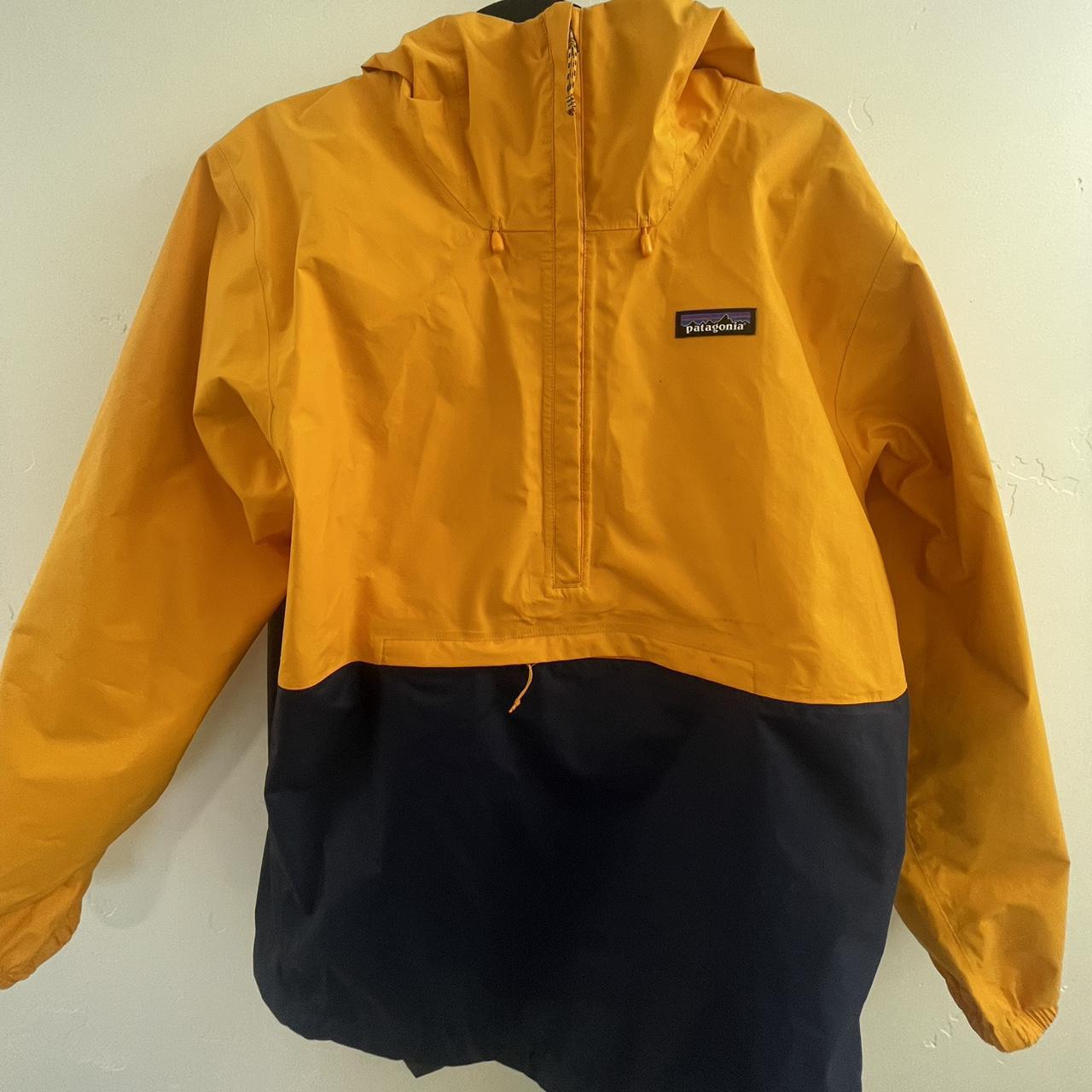 Patagonia torrentshell pullover jacket hot sale navy blue rugby yellow