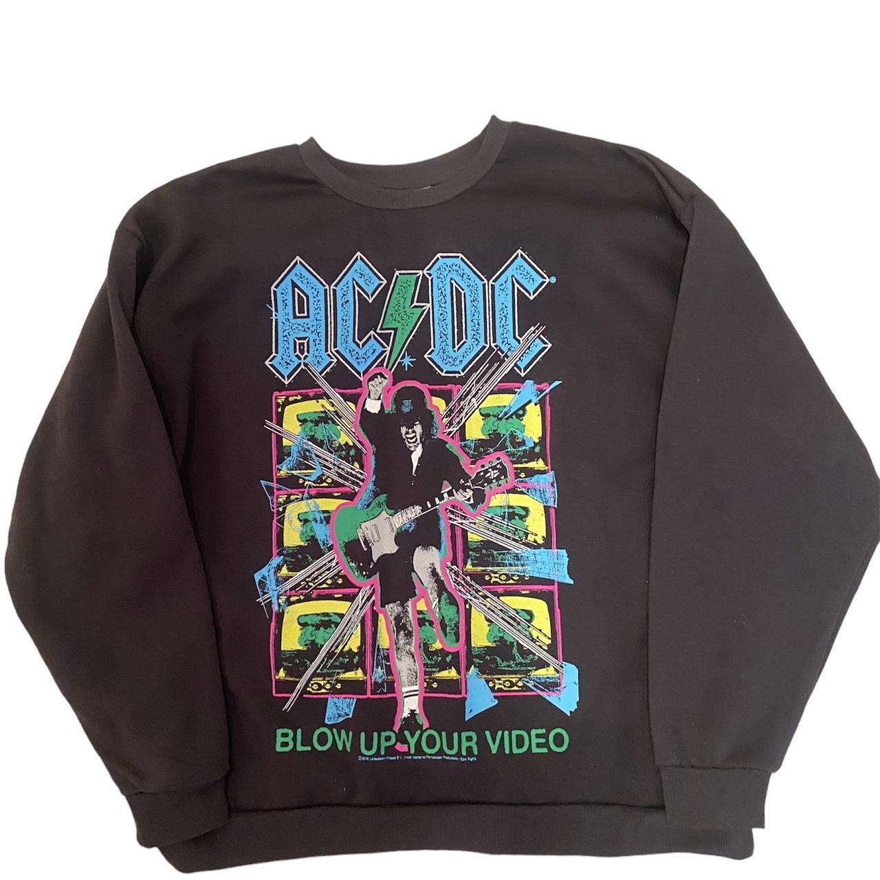 AC/DC Sweatshirt- Super Vibrant (only worn once!)... - Depop