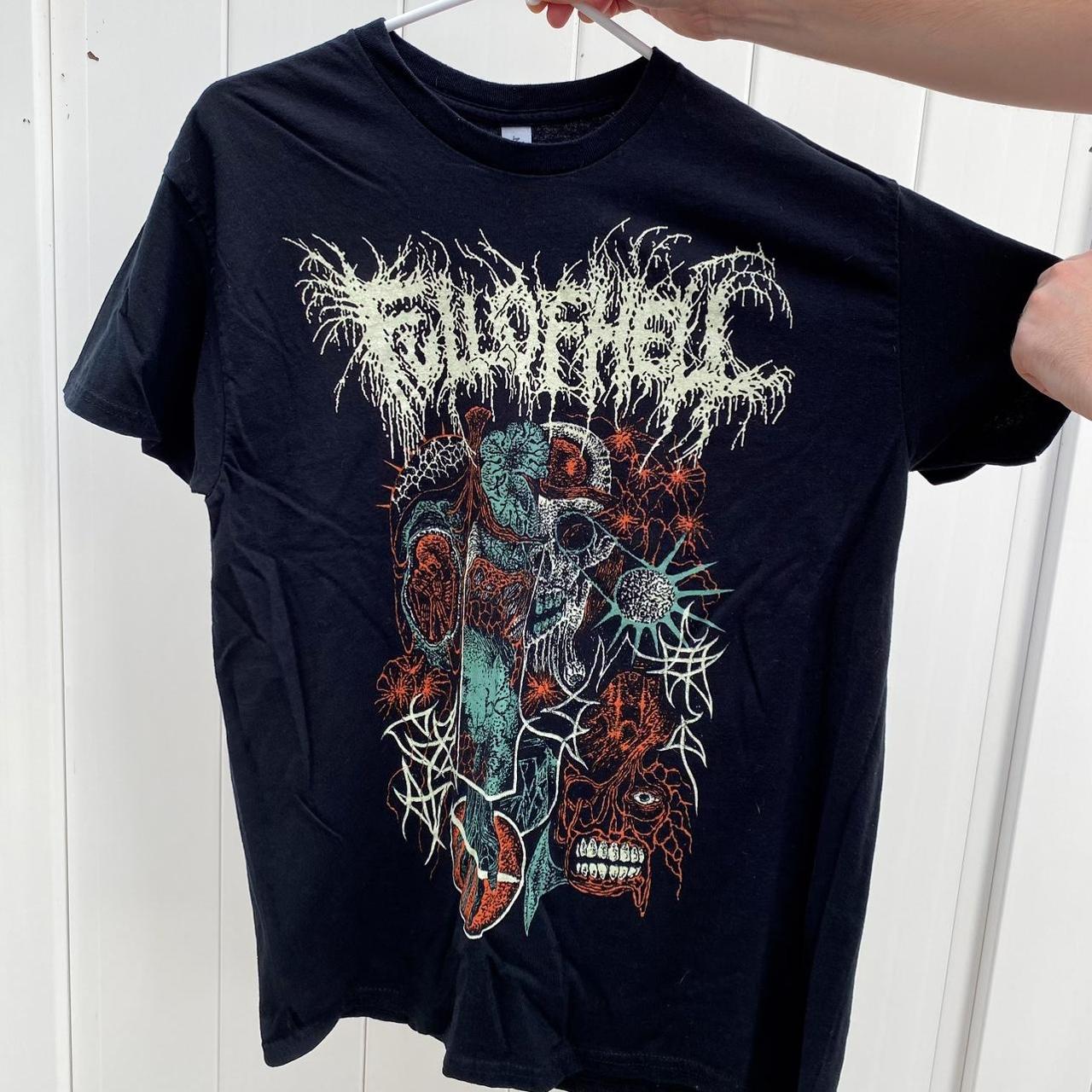 Large full of hell shirt. Worn once or twice... - Depop