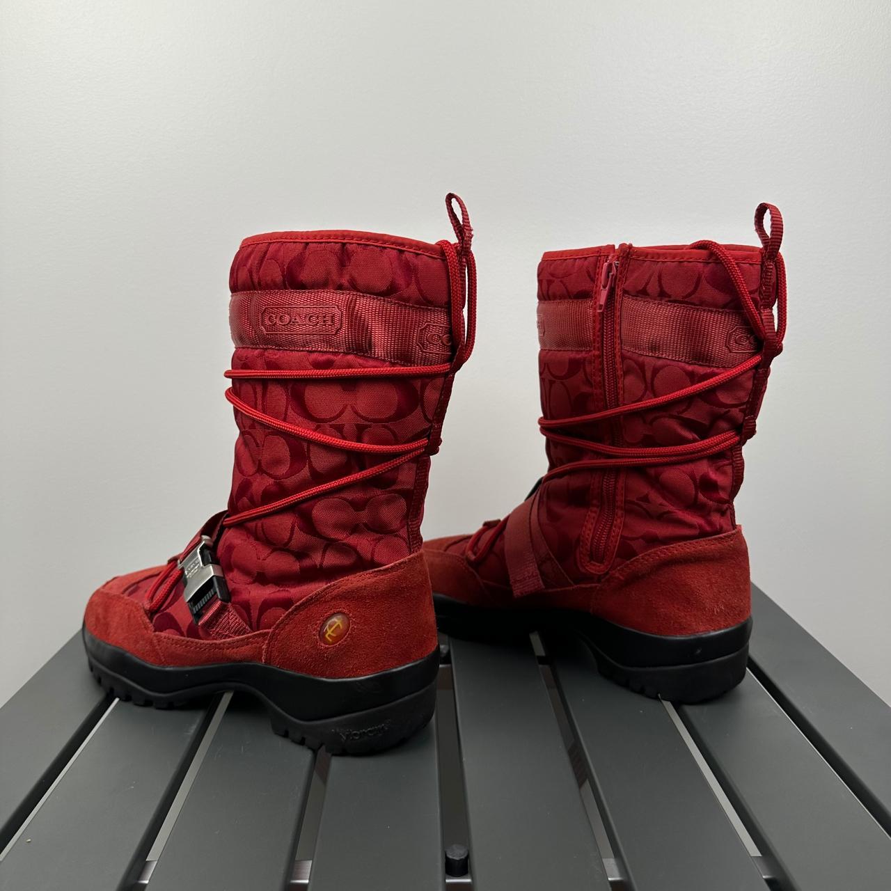 Coach red clearance boots