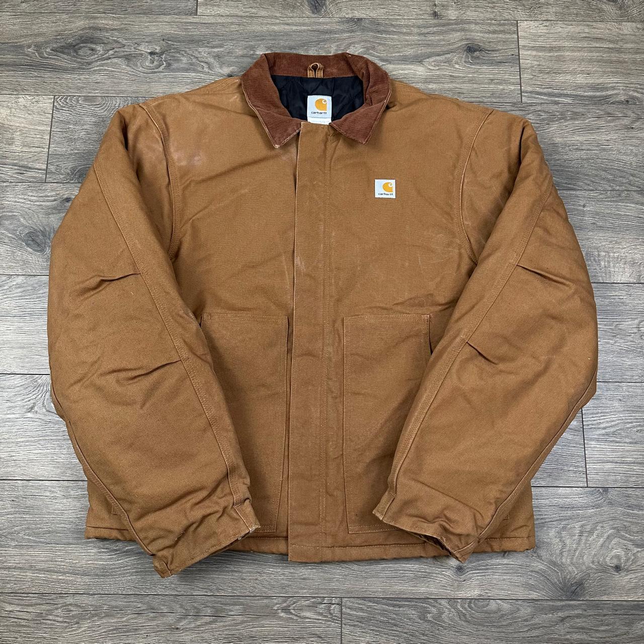 Vintage Carhartt Barn Jacket Brown Quilted Lined... - Depop