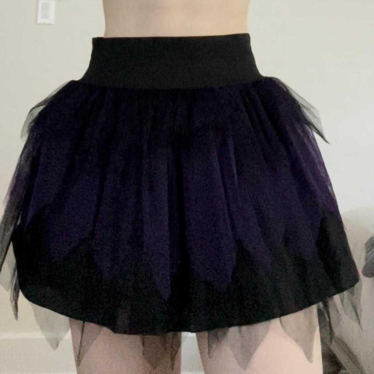 Women S Black And Purple Skirt Depop