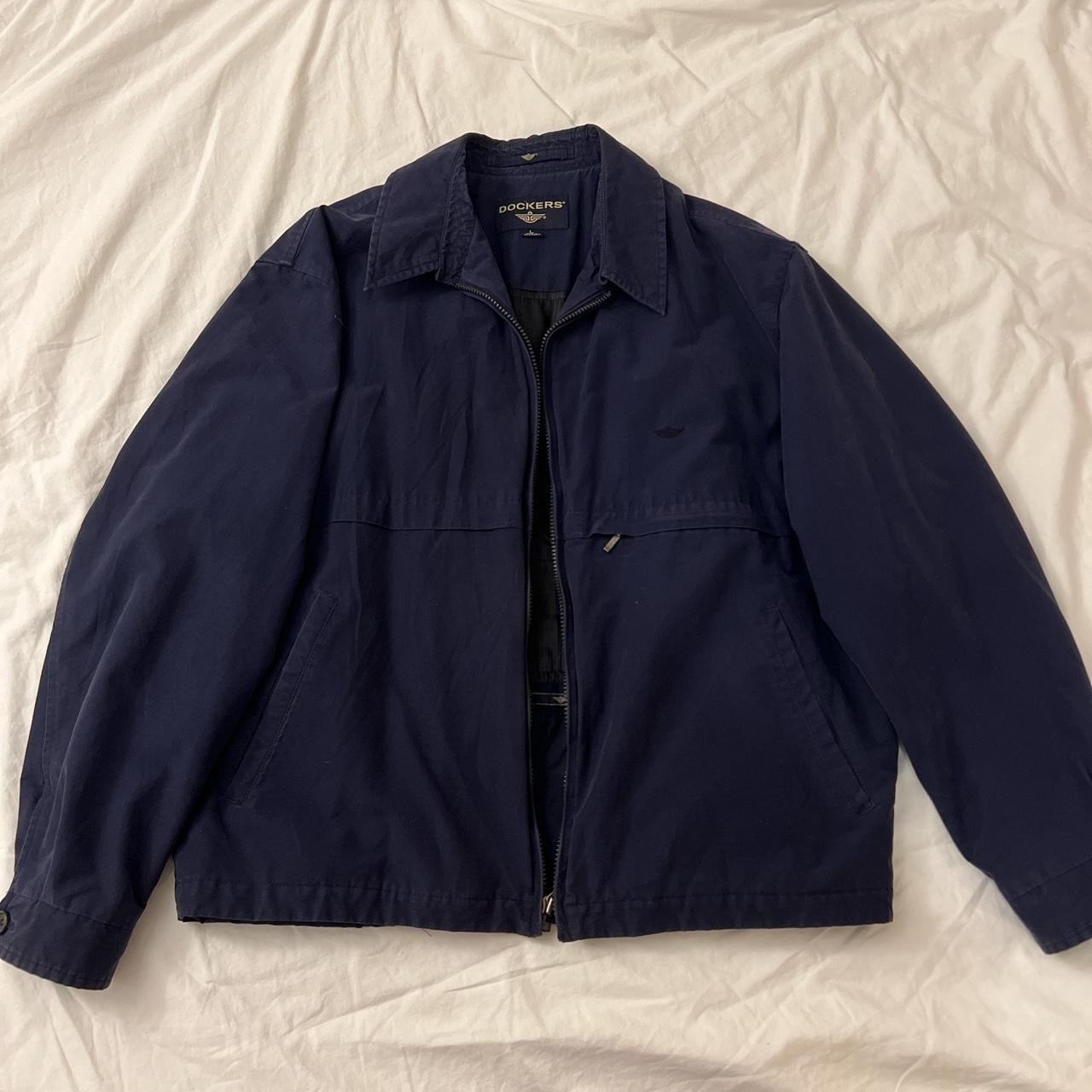 Dockers Men's Navy Jacket | Depop