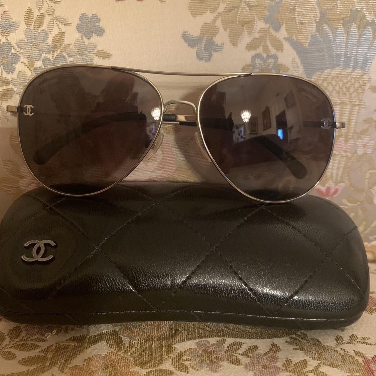 CHANEL Aviator sunglasses in n124s8 - silver/ gray polarized