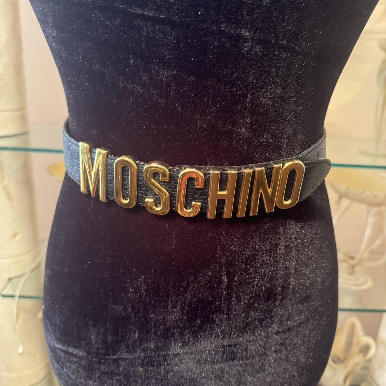 Vintage Moschino classic Redwall black leather
