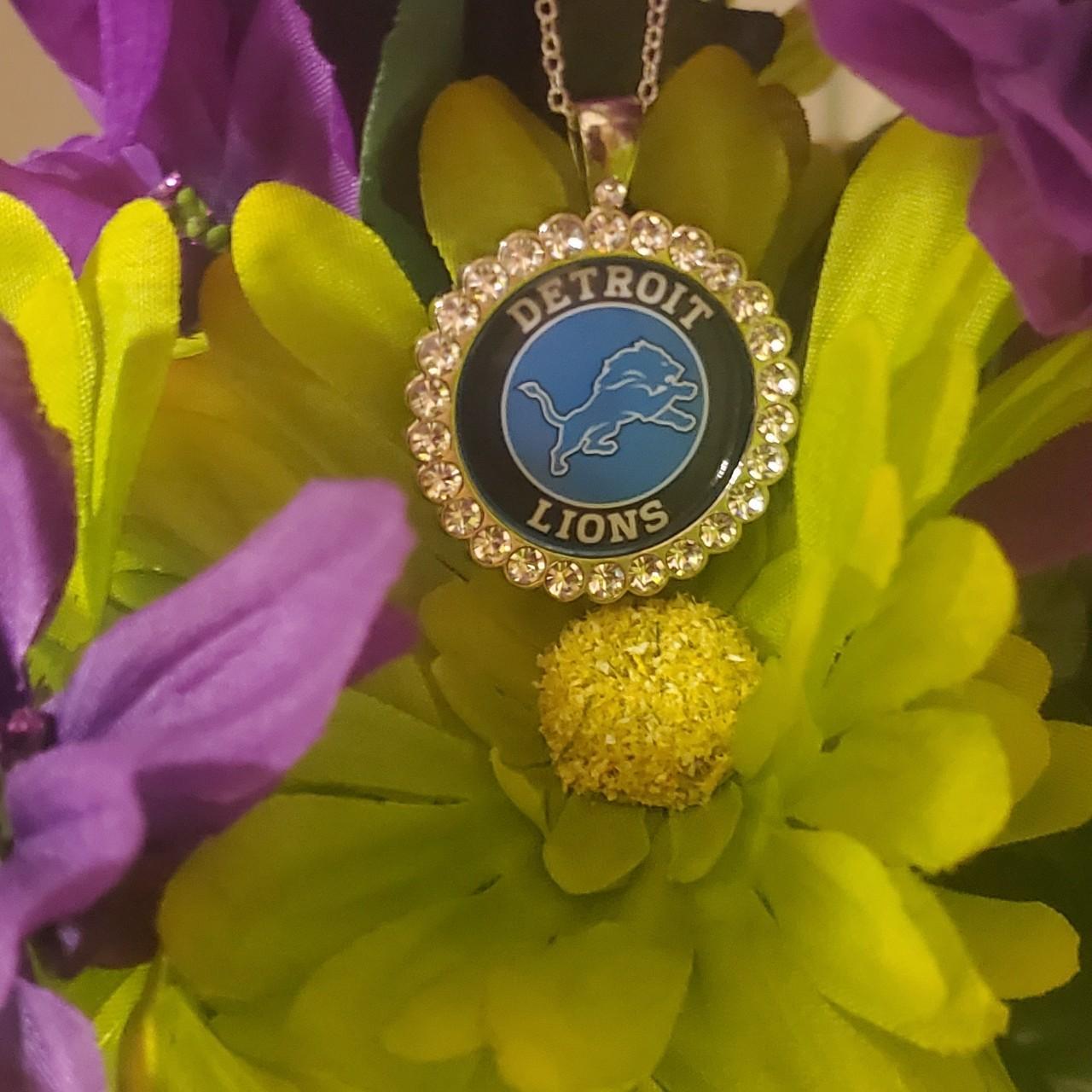 Jewelry | Detroit Lions 925 Silver Rhinestones Necklace Great Gift |  Poshmark