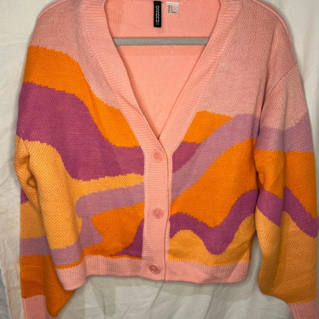 Orange sale cardigan h&m