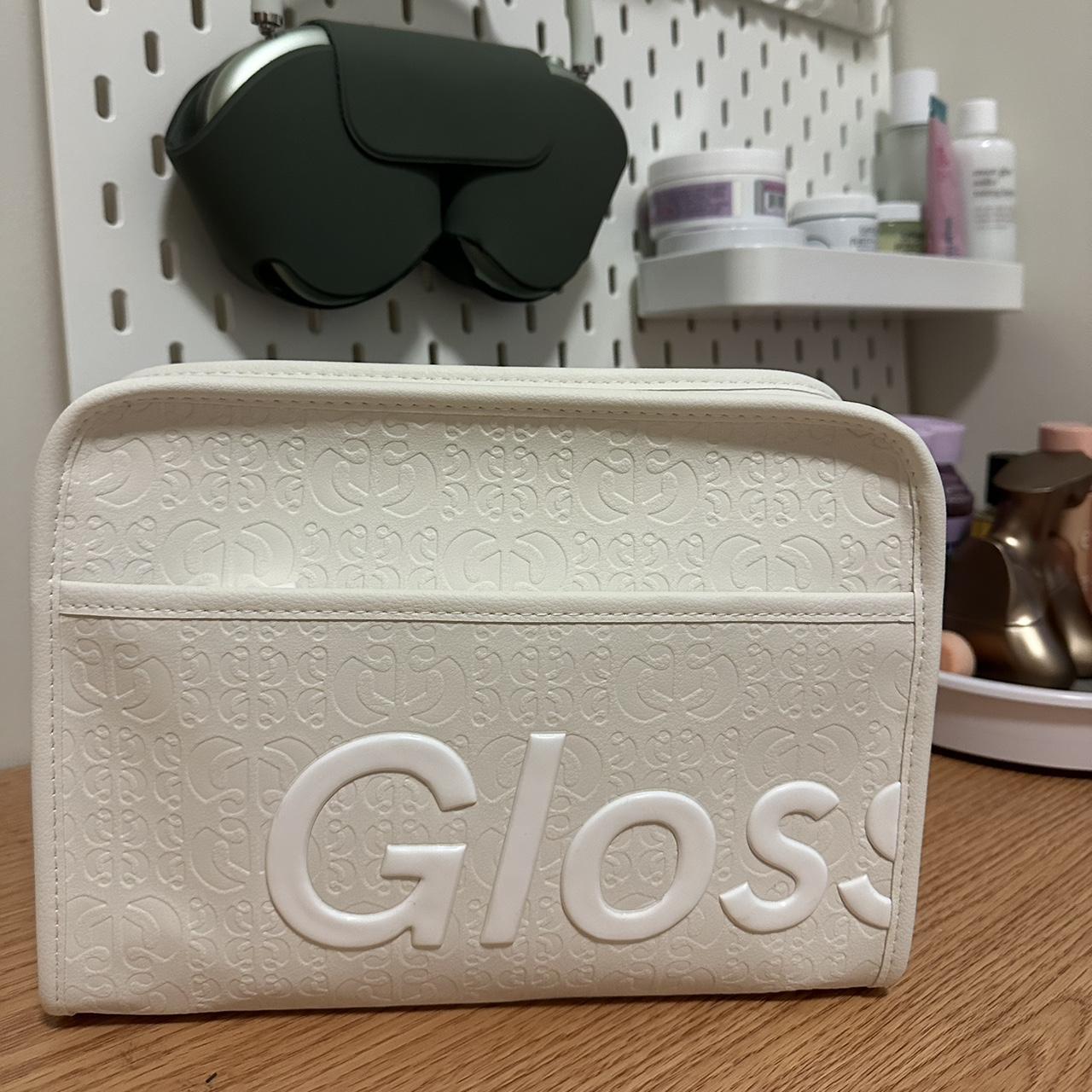Glossier Beauty Bag Holiday White Edition 2023... Depop