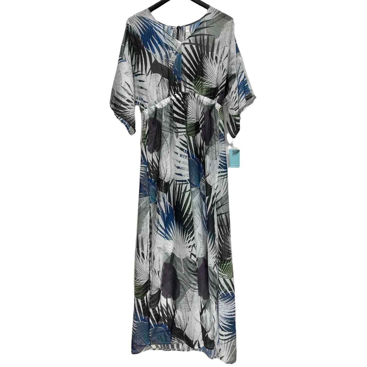 Apana Womens Maxi Dress Size Medium Botanical Print - Depop
