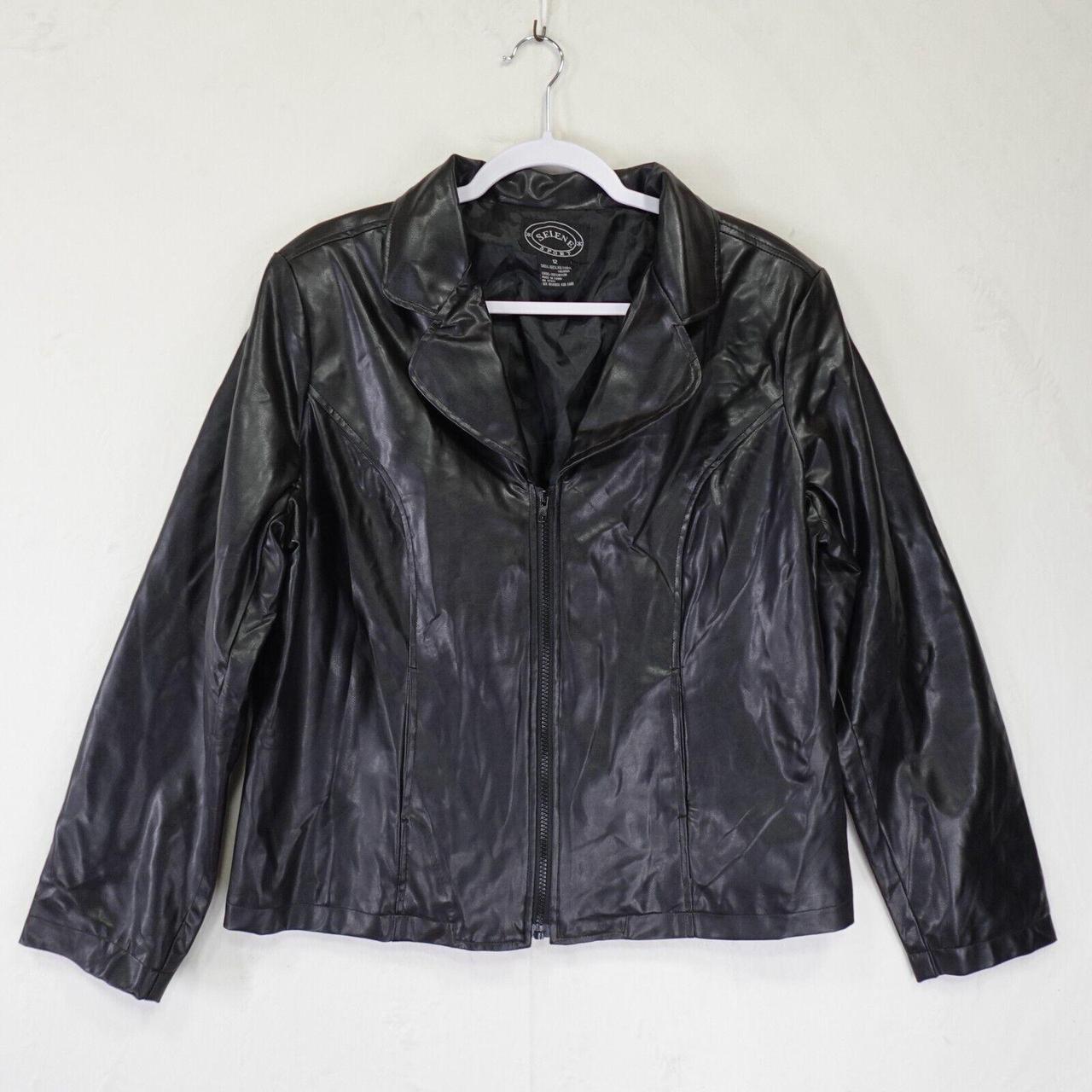 Selene Sport Jacket Womens 12 Black Faux Leather