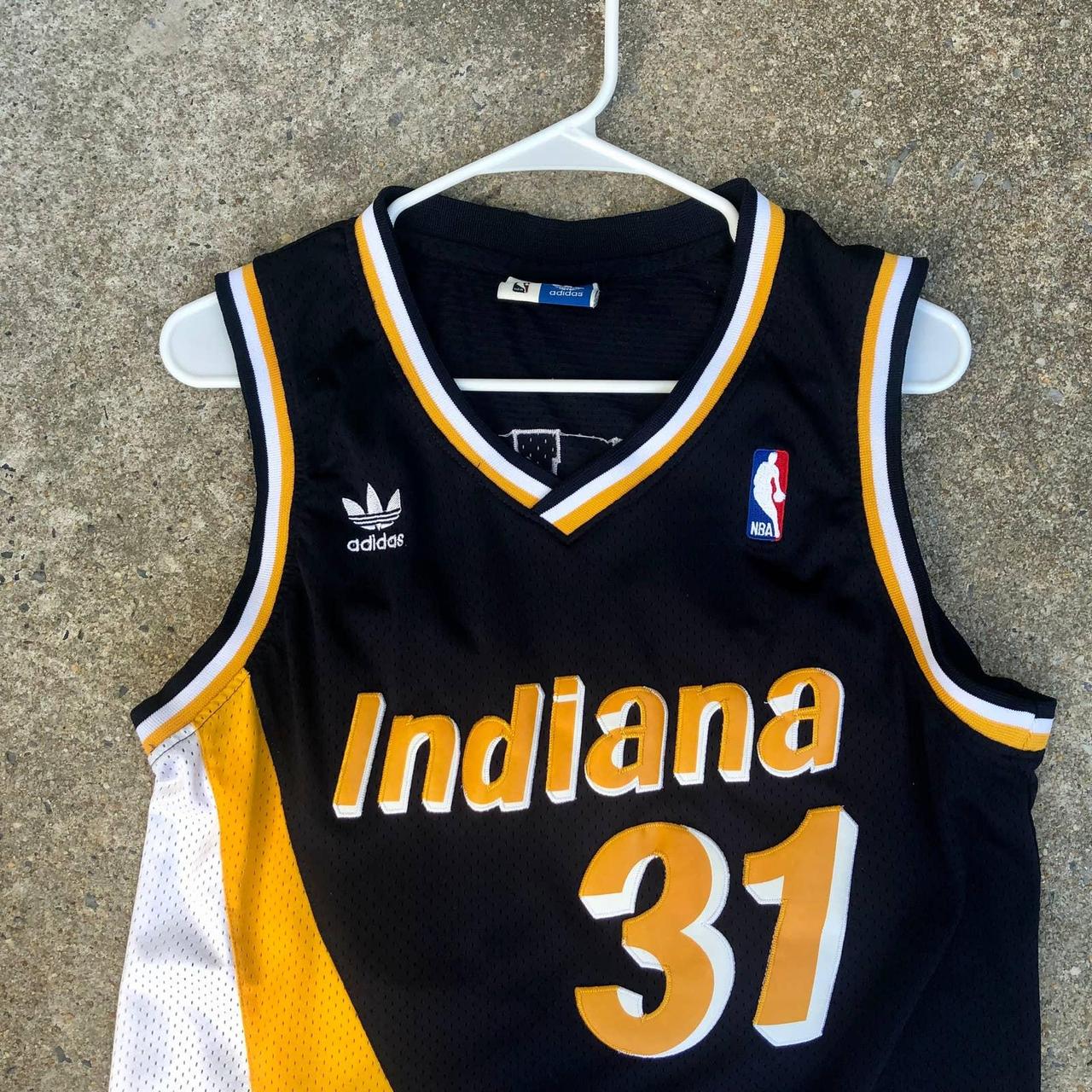 adidas, Shirts, Indiana Pacers 3 Reggie Miller Nba Adidas Hardwood Classics  Jersey