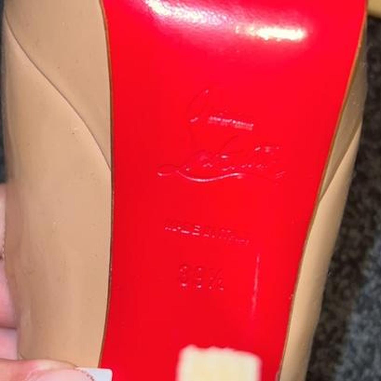 Real pair of Christian louboutins worn once abit big... - Depop