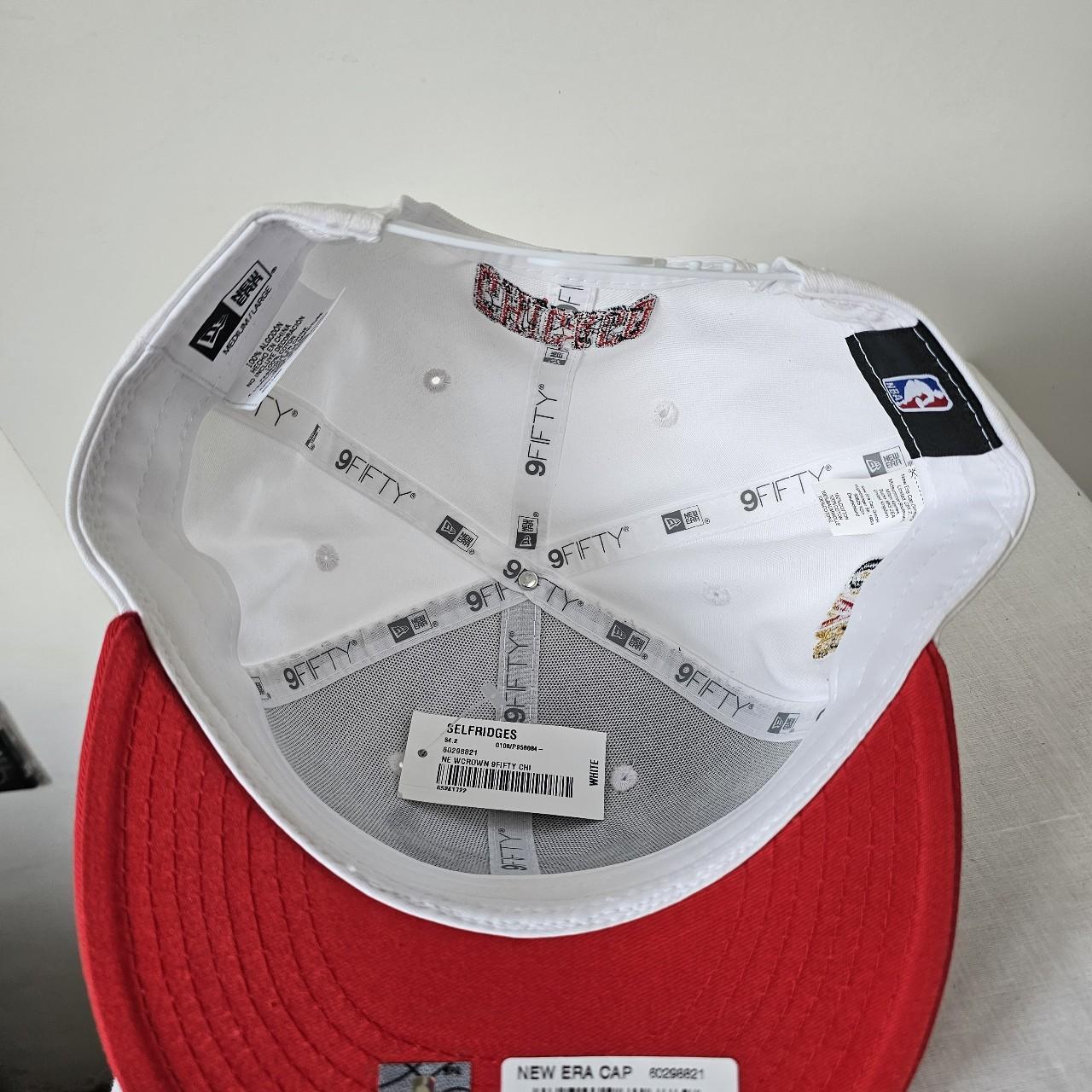 NEW ERA WHITE CROWN PATCHES 9FIFTY CHICAGO BULLS CAP... - Depop