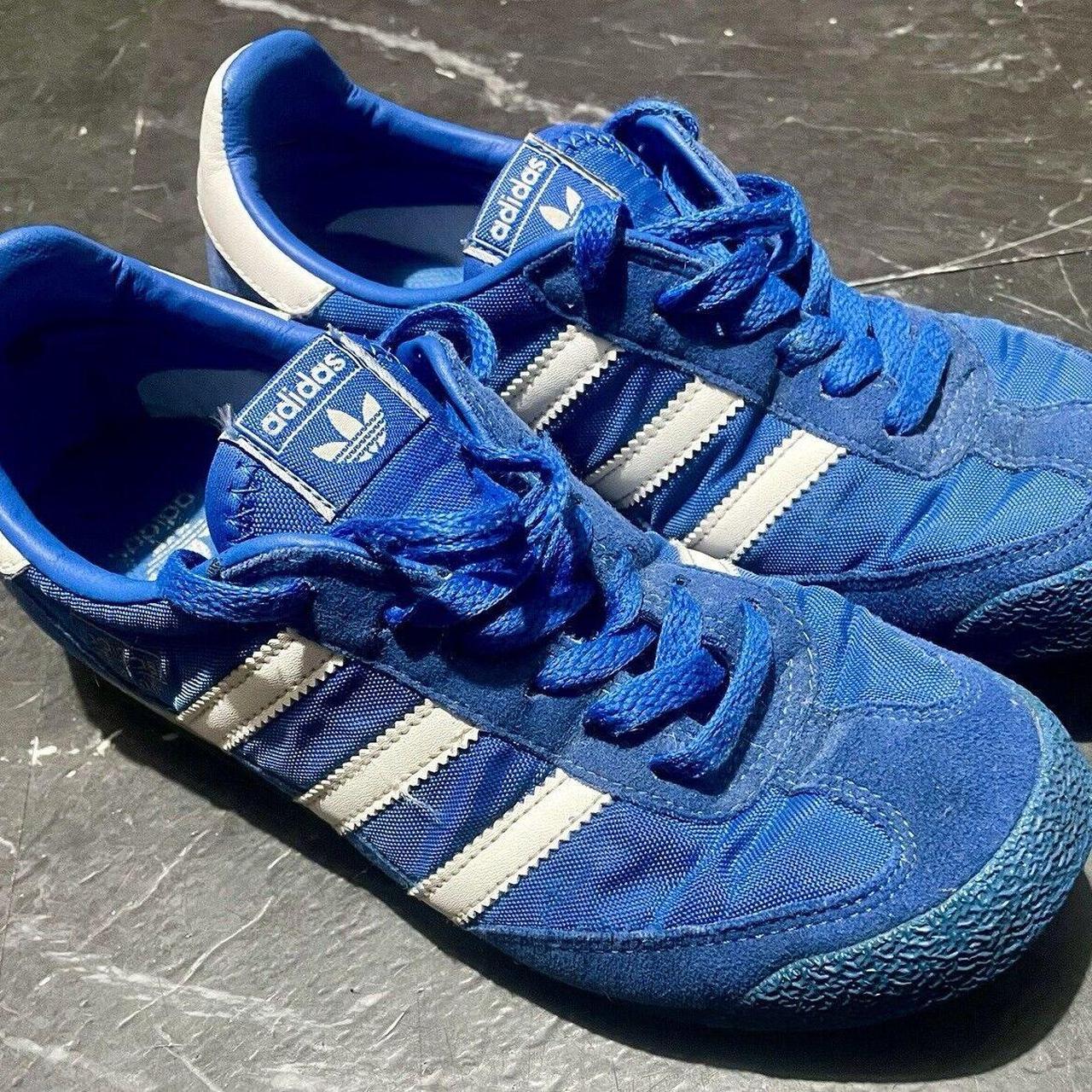 Adidas Dragon Trainers Blue Size UK 4 Adidas. Depop