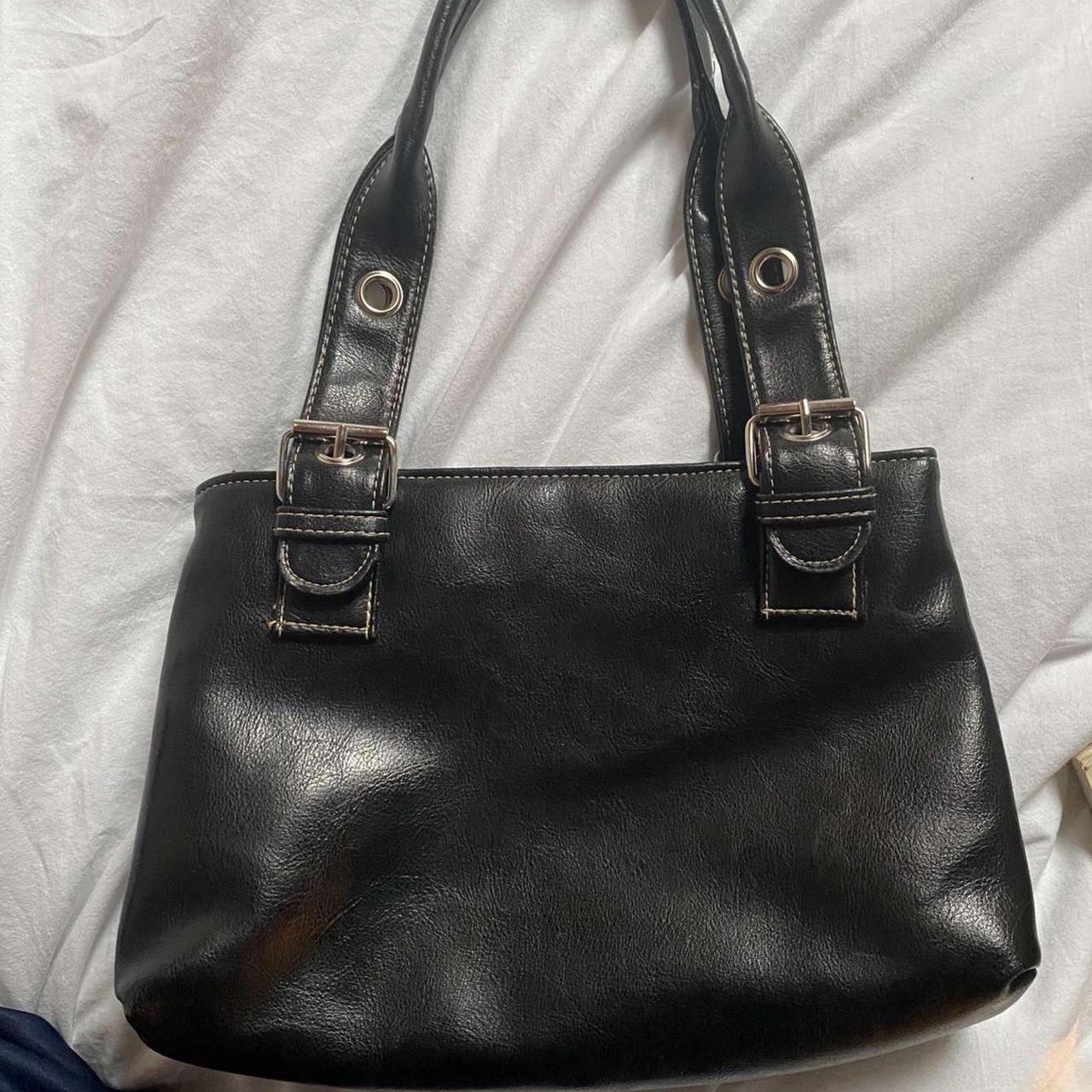 Leather black bag Dm before buying - Depop