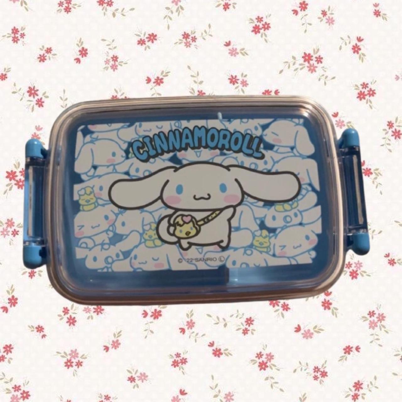 Cute Cinnamoroll Tupperware/Bento Box by Sanrio from - Depop