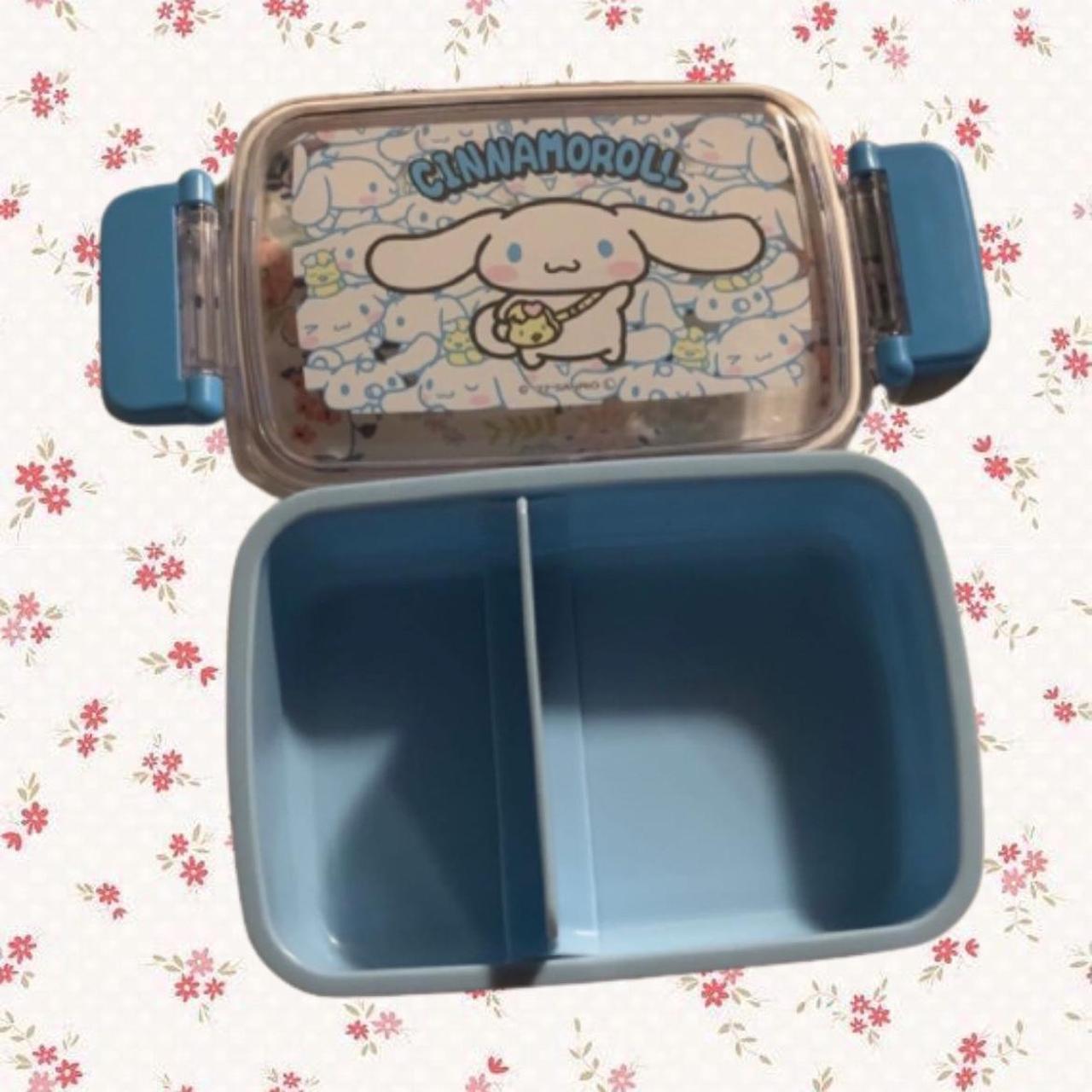 Cute Cinnamoroll Tupperware/Bento Box by Sanrio from - Depop