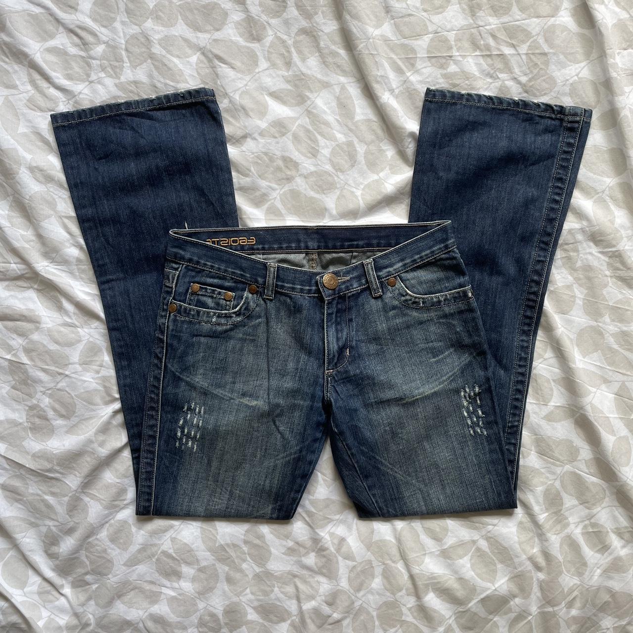 EGO Women's Blue and Navy Jeans | Depop