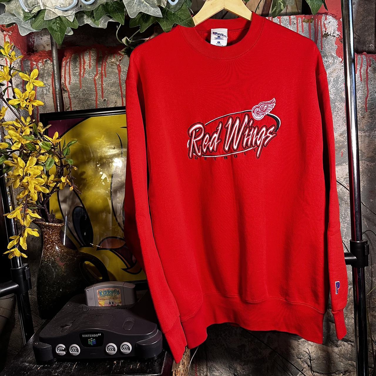 Vintage Detroit Red Wings Crewneck Sweatshirt Tag- - Depop