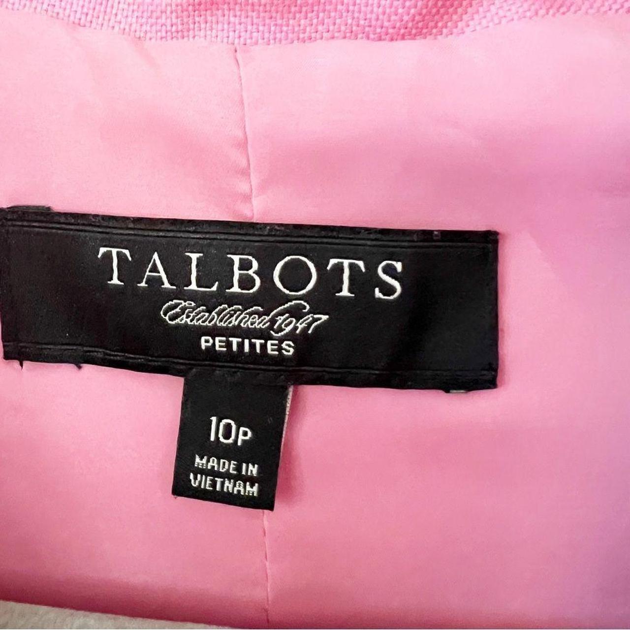 Talbots Blazer Jacket Womens Size 10 Pink Tweed - Depop