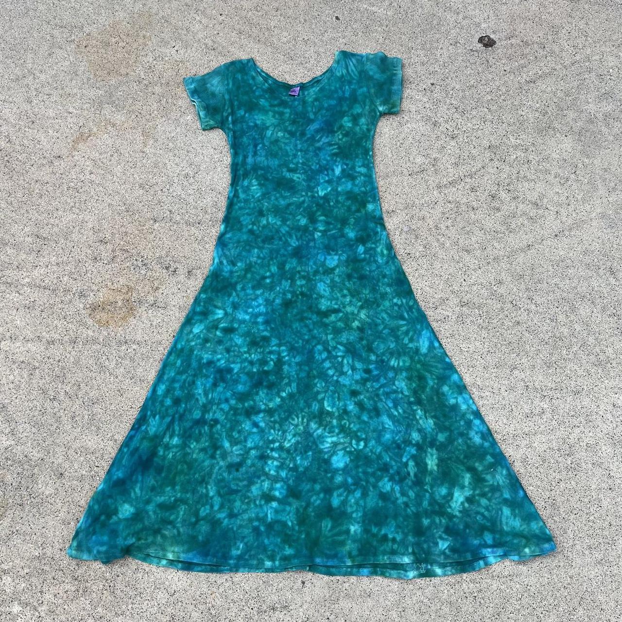 Vintage 90’s green tie dye maxi dress! This is a... - Depop