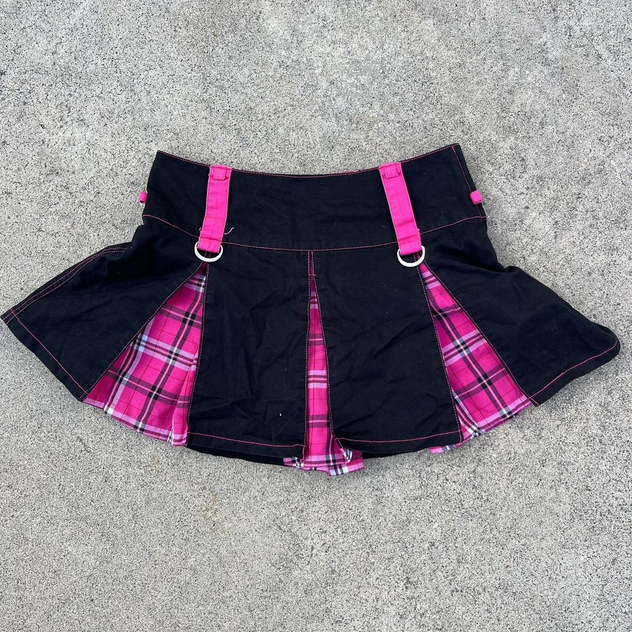 Vintage 90s / Y2K TRIPP nyc mini skirt. This black...