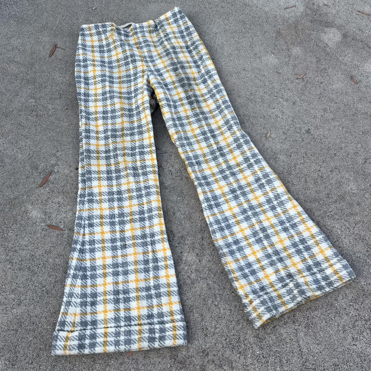 Blue Plaid Bell Bottoms 