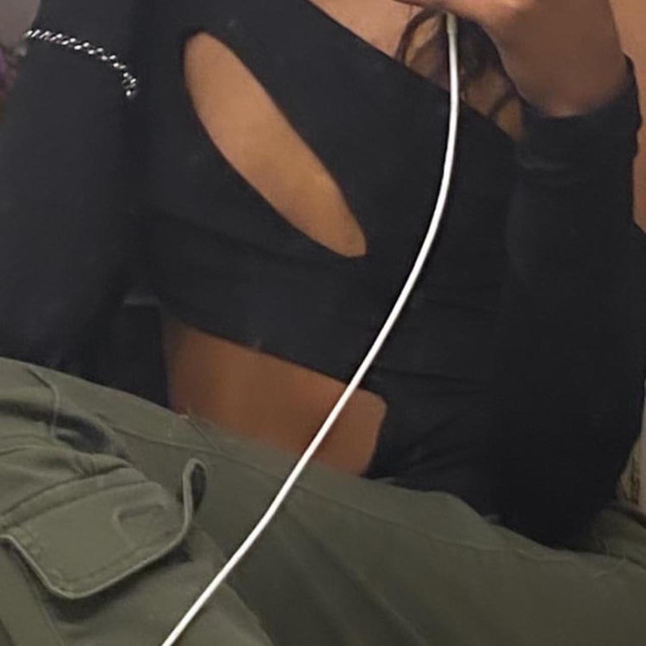 SHEIN SXY Asymmetrical Neck Cut Out Bodysuit, Worn