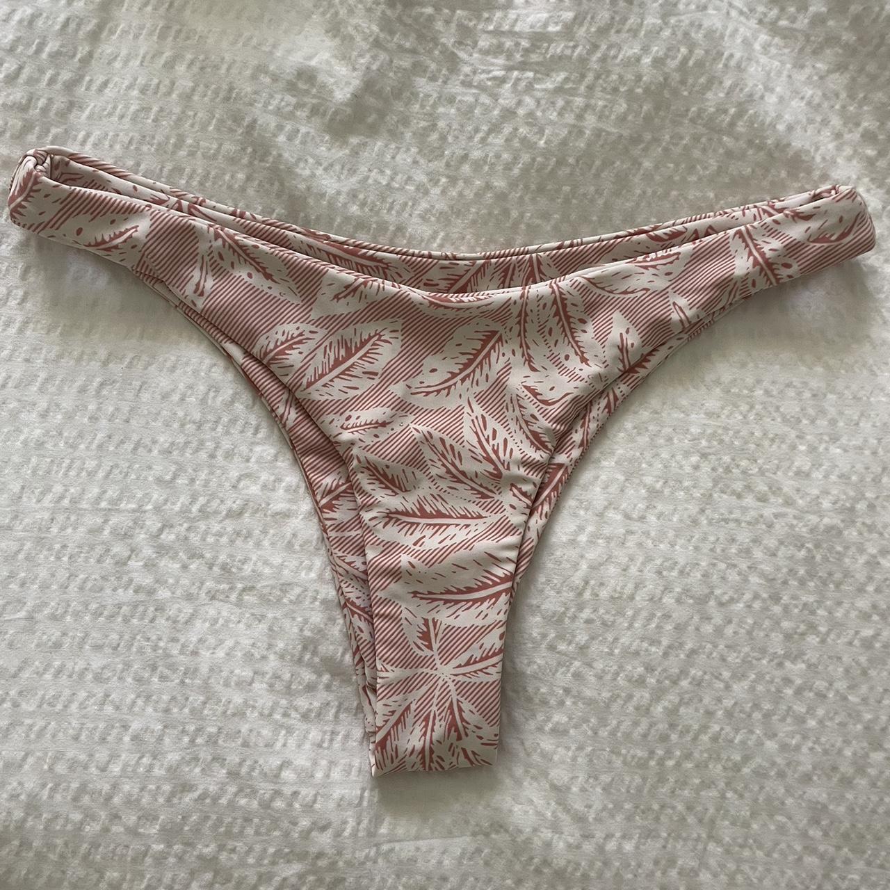nude lucy bikini bottoms size 8 but more like a... - Depop