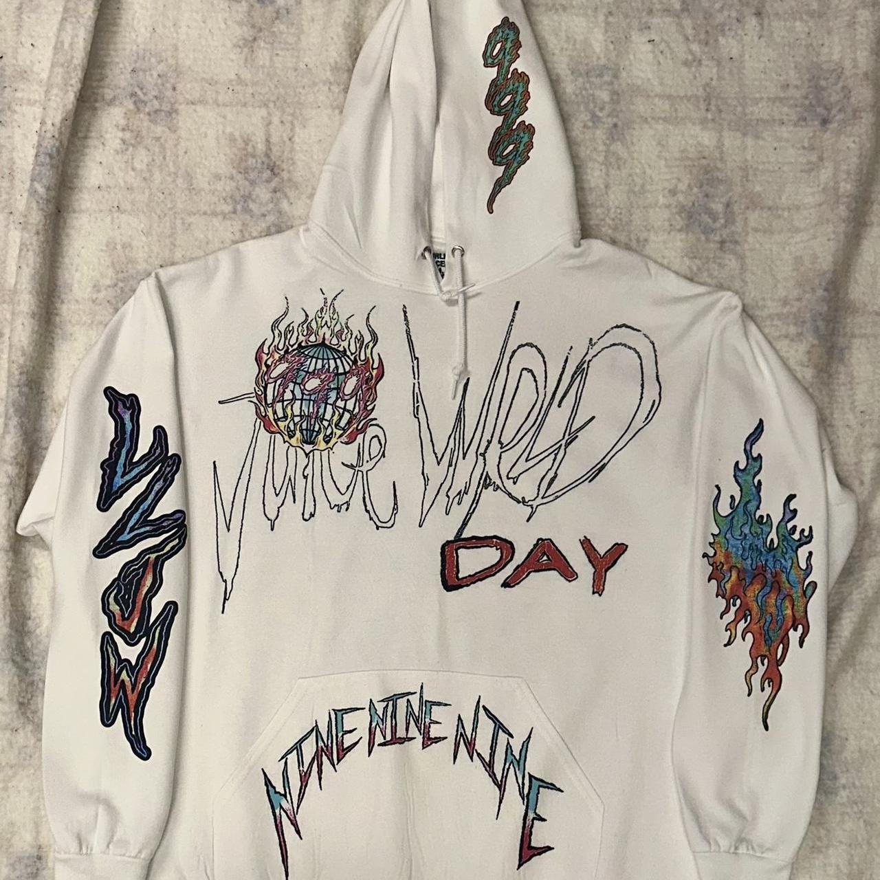 Juice WRLD Day 2023 999 Club White LLJW Hoodie. Size Depop